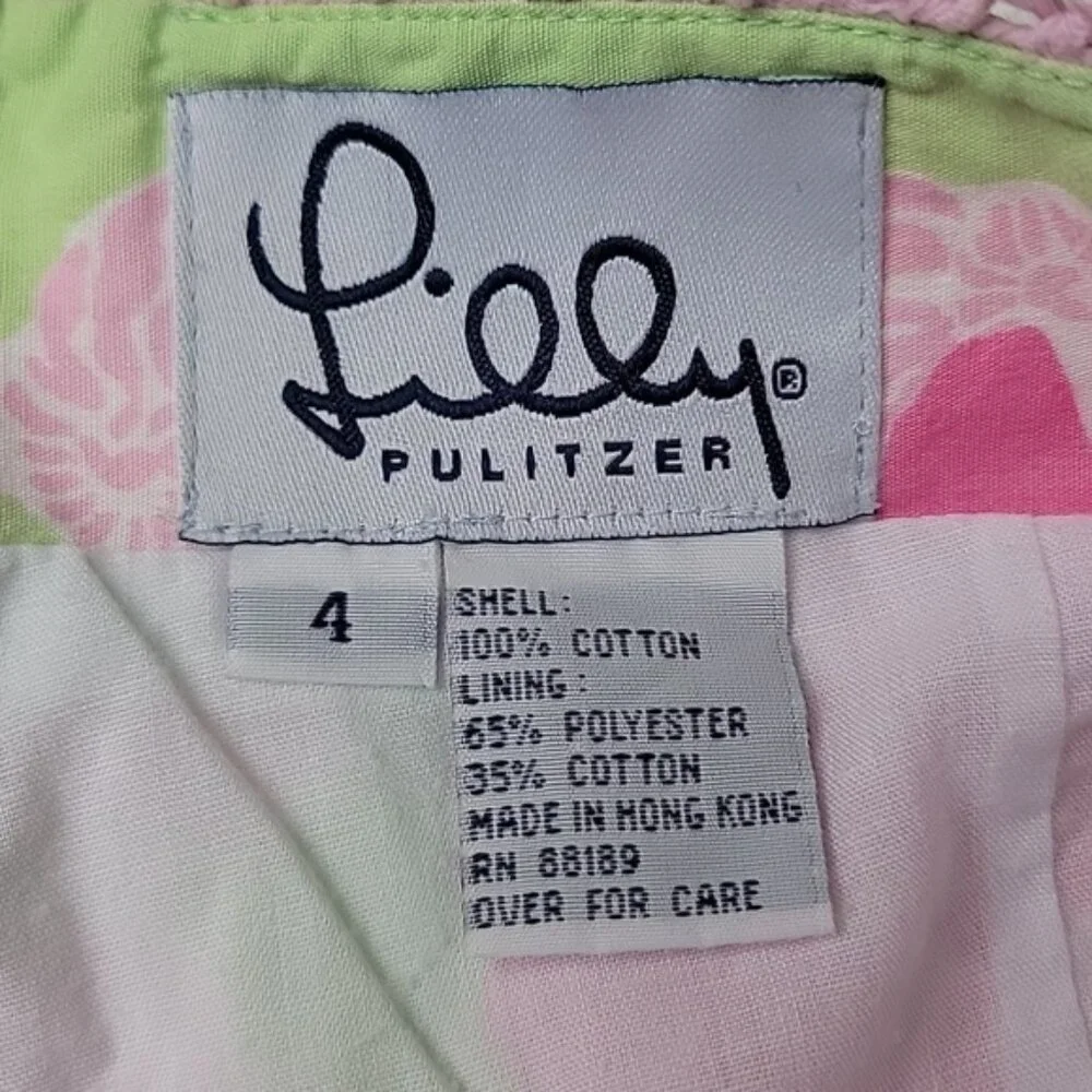 LILLY PULITZER Pink Nautilus Shell Print Strapless‎ Halter Cotton Sheath Dress 4 - Picture 4 of 10